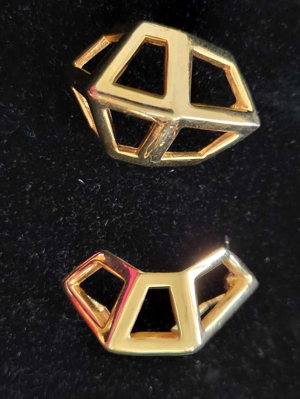 Gold Geometric Openwork Hoop Earring - Women Jewelry